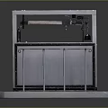 Modern Display Shelf With Metal Frame Base Platform And Smooth Surface For Displaying Items